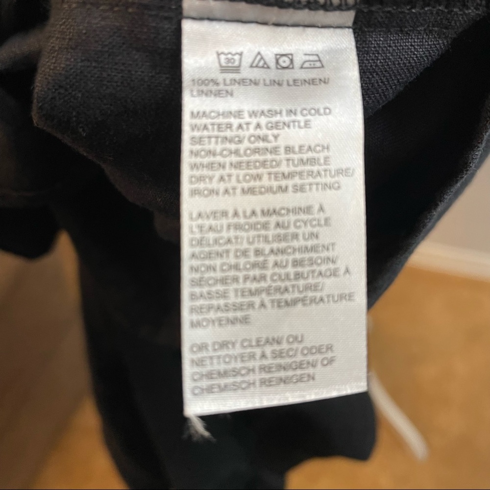 PURE NAVY Elegant Black Linen Dress - Picture 7 of 9